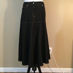 jeanology Black jean skirt Modest